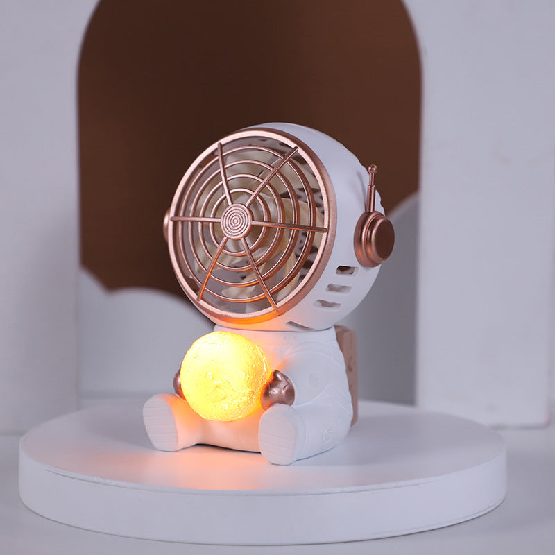 Astronaut Desk Fan, Rechargeable with 3 Speeds