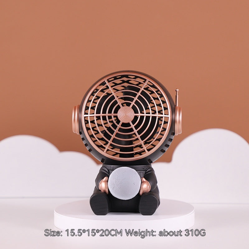 Astronaut Desk Fan, Rechargeable with 3 Speeds