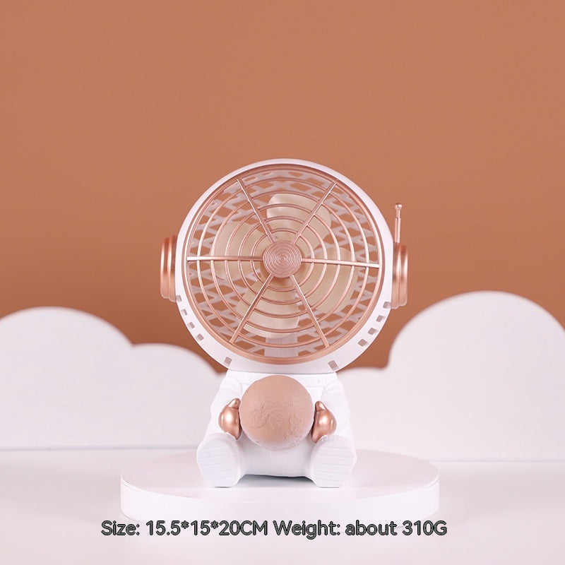 Astronaut Desk Fan, Rechargeable with 3 Speeds
