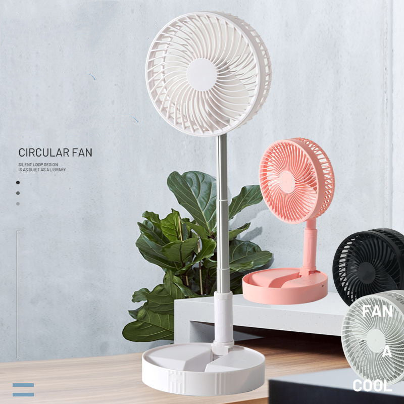 Folding Telescopic Fan, Rechargeable 3600mAh