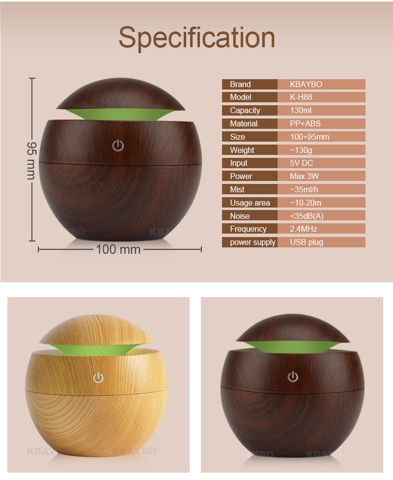 Diffuseur compact imitation grain de bois, certifié CE
