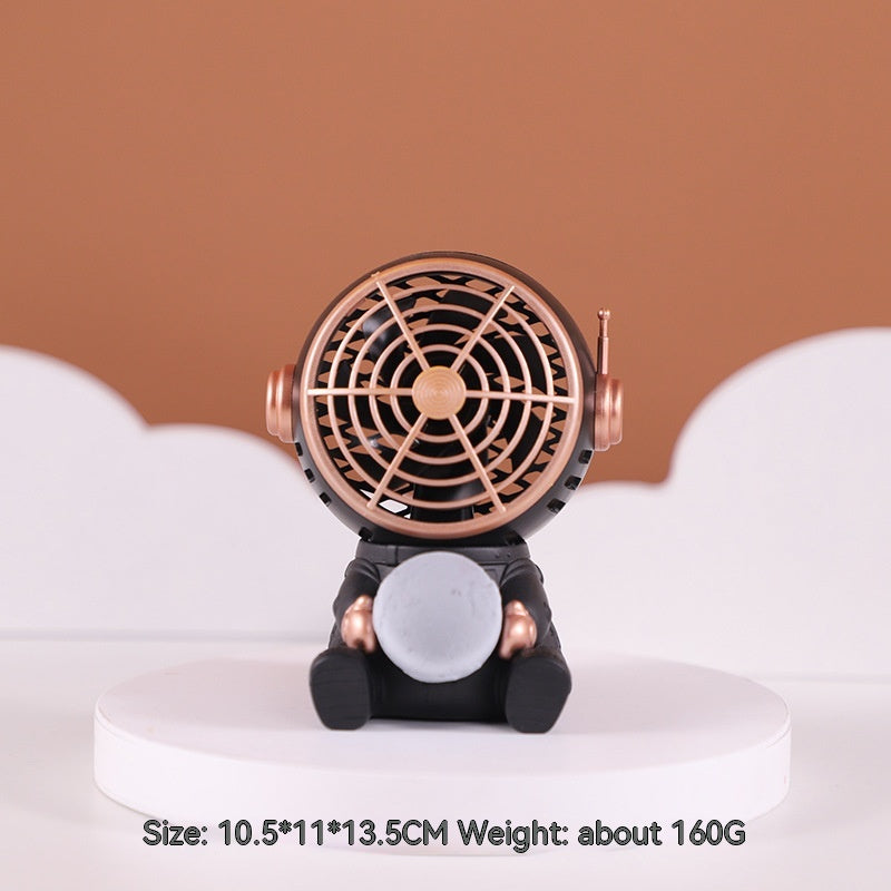 Astronaut Desk Fan, Rechargeable with 3 Speeds